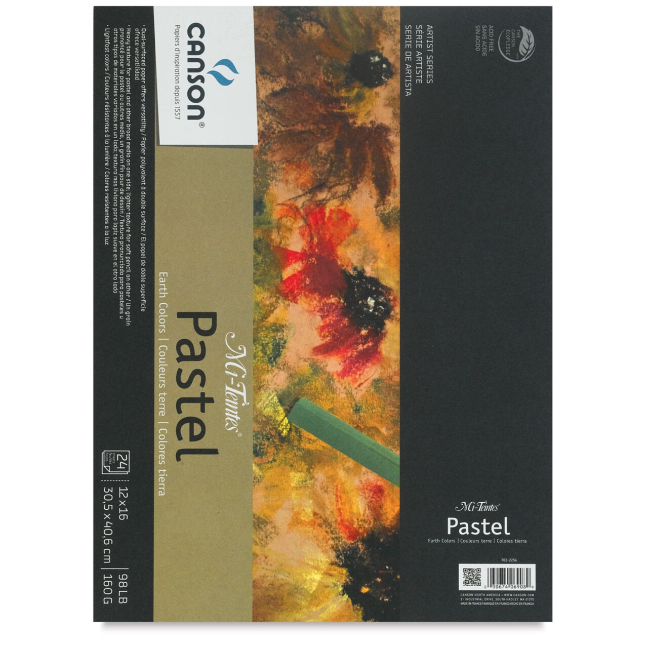 Canson Mi Teintes Drawing Papers - 12" x 16", Earth Tone, Pad, 24 Sheets